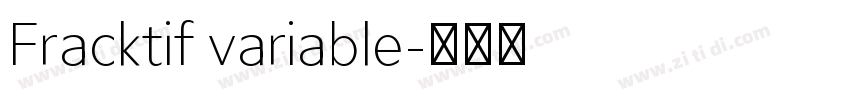 Fracktif variable字体转换